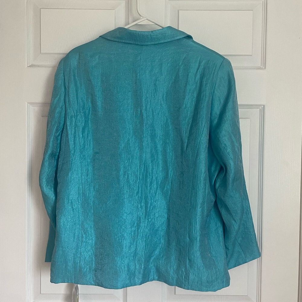 TanJay Women's Teal Blazer - Picture 4 of 5